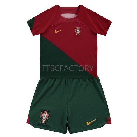 Billiga Fotbollströjor Portugal Barn Hemma tröja WM 2022 Kortärmad